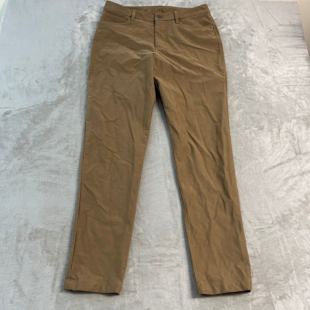 Lululemon ABC Pants Mens 32x32 Brown Five Pocket Slim Fit Trousers Minimalist